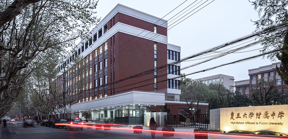 The No. 2 Teaching Building of Fudan Affiliated High School is on ArchDaily